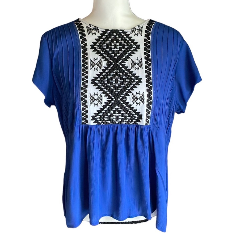 Orvis Embroidered Aztec Top M